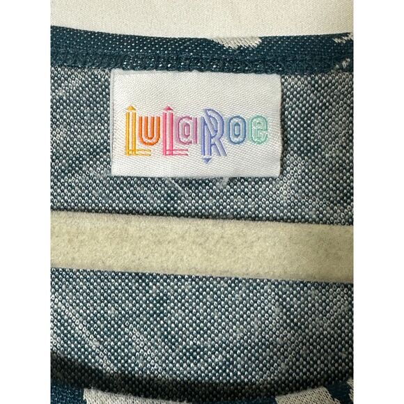 LuLaRoe Women's Turquoise Stretchy Tapestry Print Oversized Tunic Tee, Size M - Picture 2 of 4